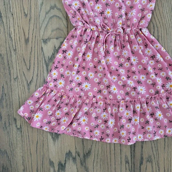 Jenna & Jessie Girls Pink Floral Off The Shoulder Kids Dress Size 10 - Picture 4 of 10